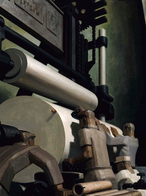 Paper Workers, Finch Pruyn & Co., 1934. Oil on canvas. Donated to the Hyde Collection in 2009 by Mr. & Mrs. Samuel P. Hoopes. 