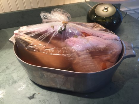 Heritage turkey in brine